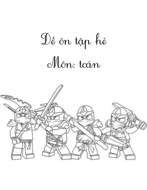 Đề ôn tập hè môn Toán Lớp 2 - Chuyên đề 1 Tìm thành phần chưa biết